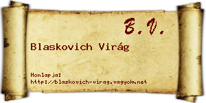 Blaskovich Virág névjegykártya