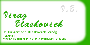 virag blaskovich business card